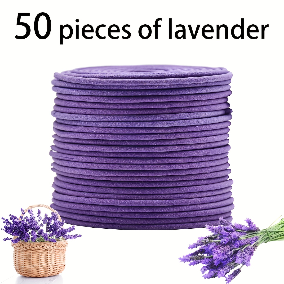 Uv Inhibitor Candle - 50 спиральных свечей с ароматом лаванды,