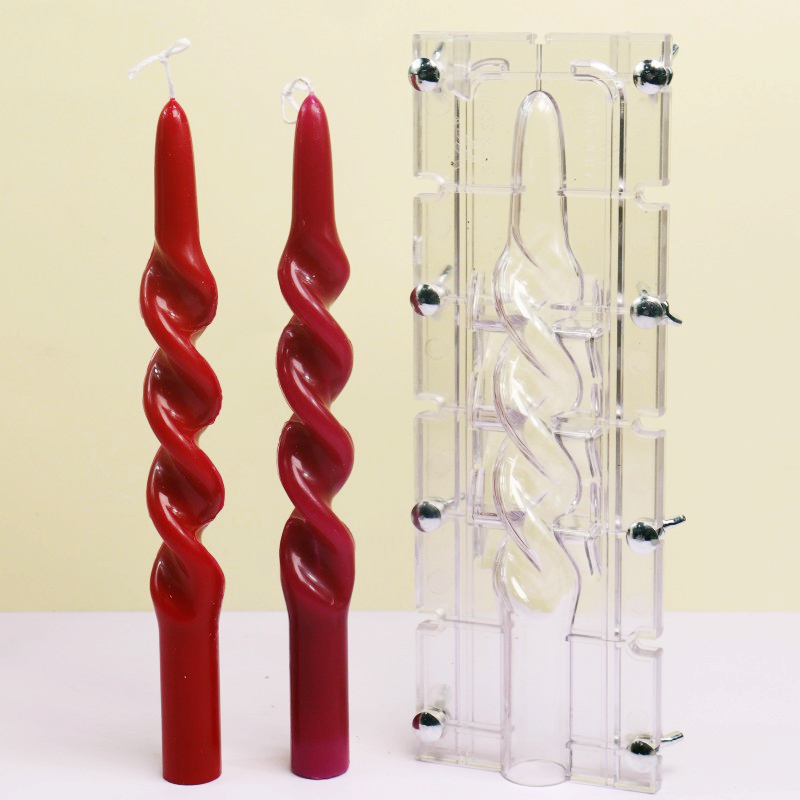 Candle Making Diy Kit - Витая полосатая колонна, акриловая форма для