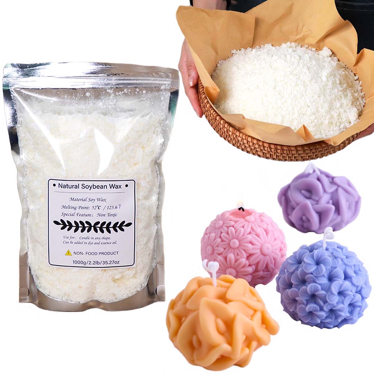 Candle Making Diy Kit - 100/250/500/1000 г натуральный соевый воск чешуйки
