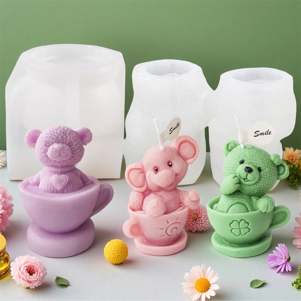 Мишка в чашке, силиконовая фор – обзор и цена Candle Making Gel Wax
